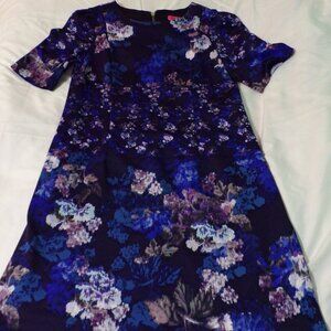 Betsey Johnson size 10 purple, blue, and black floral dress